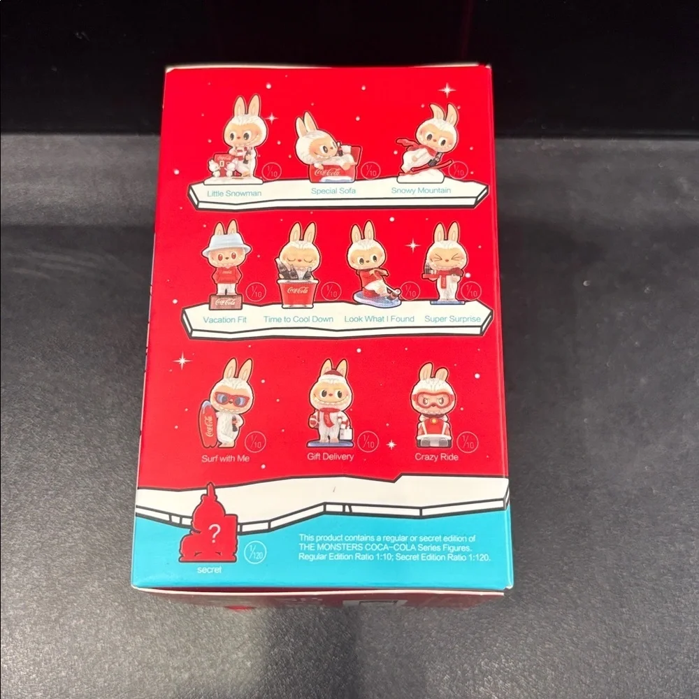 Coca-Cola The Monsters “Labubu” Red and White mini figure Blind Box